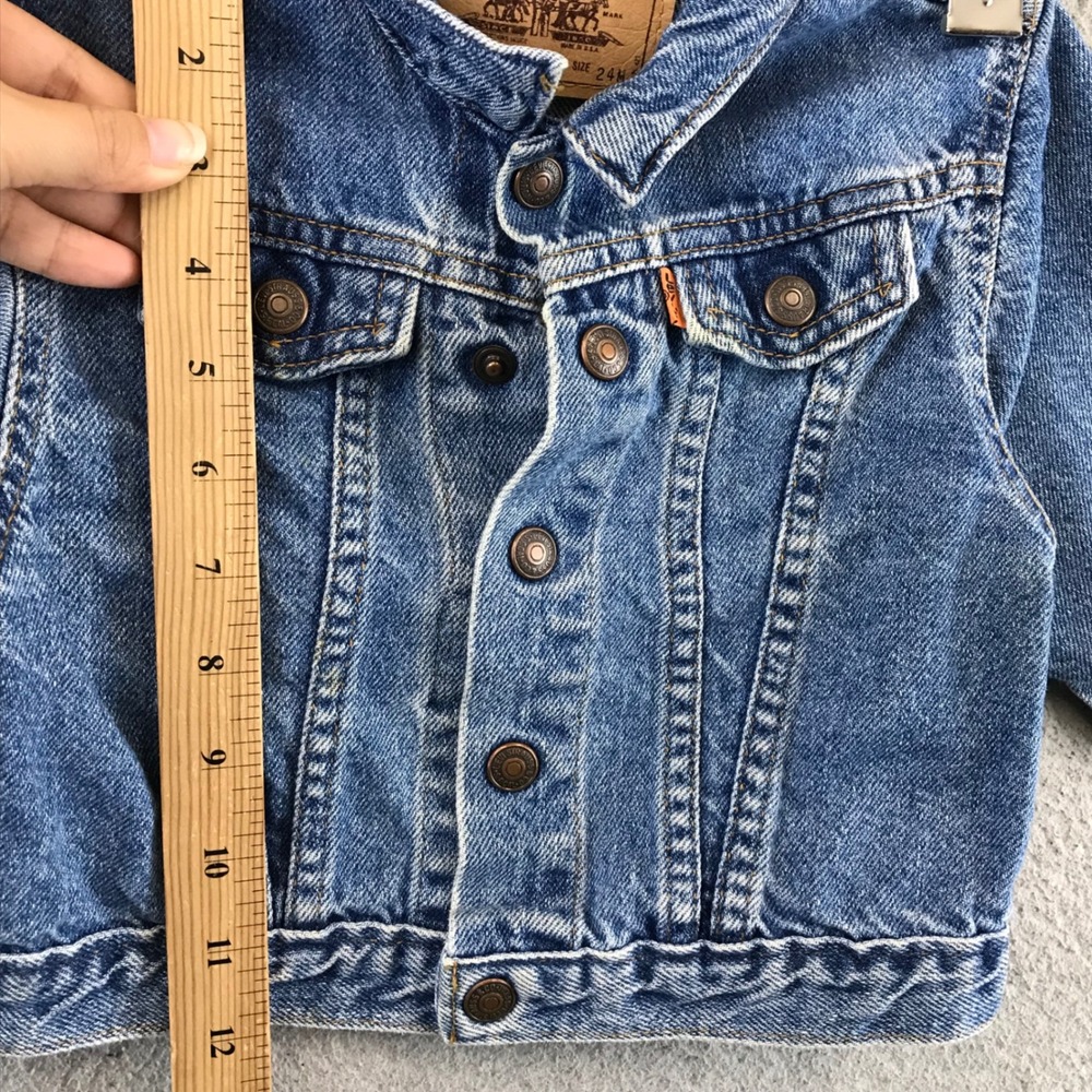 Kids Levi Strauss Co Denim‎ Jacket Size 24M Blue Jean Button Front - Picture 3 of 8